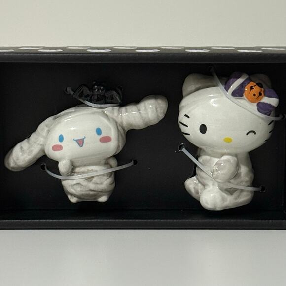 New Blue Sky Hello Kitty & Cinnamonroll Halloween Mummy Salt and Pepper Shakers - Picture 2 of 6